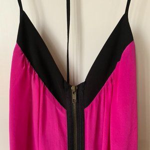 Silence + Noise Magenta Zip Up Top